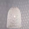 Lampadario Camera Da Letto-Selezionato da Mazzolaluce Lampadario di rattan bianco cupola per camera da letto