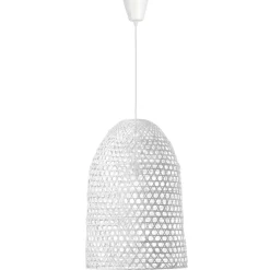 Lampadario Camera Da Letto-Selezionato da Mazzolaluce Lampadario di rattan bianco cupola per camera da letto