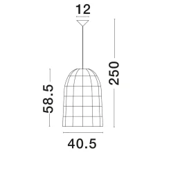 Lampadario Camera Da Letto-Selezionato da Mazzolaluce Lampadario di rattan bianco cupola per camera da letto