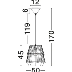Lampadario Camera Da Letto-Selezionato da Mazzolaluce Lampadario di rattan e rafia per camera da letto