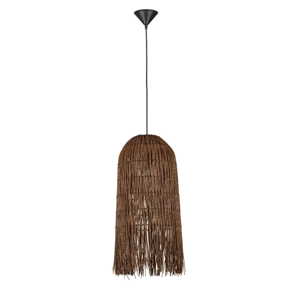 Lampadario Camera Da Letto-Selezionato da Mazzolaluce Lampadario di rattan marrone lungo per camera da letto