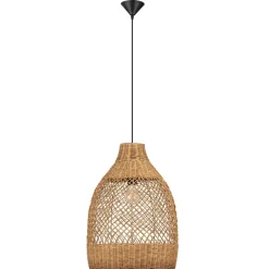Lampadari Moderni-Selezionato da Mazzolaluce Lampadario di rattan miele intrecciato per sala da pranzo