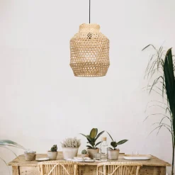 Lampadario Camera Da Letto-Selezionato da Mazzolaluce Lampadario di rattan naturale per camera da letto