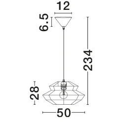 Lampadari Moderni-Selezionato da Mazzolaluce Lampadario di rattan nero 50 cm per soggiorno
