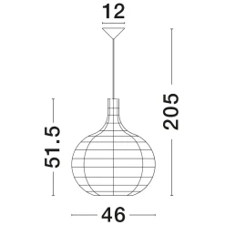Lampadari Moderni-Selezionato da Mazzolaluce Lampadario di rattan per sala da pranzo