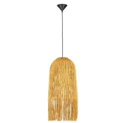 Lampadario Camera Da Letto-Selezionato da Mazzolaluce Lampadario di rattan sottile giallo per camera da letto