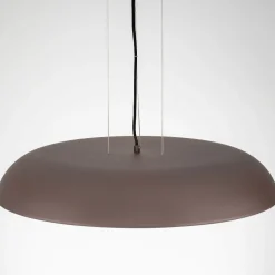 Lampadari Cucina-Selezionato da Mazzolaluce Lampadario disco 60cm marrone led 44w 3000k per tavolo sala da pranzo