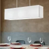 Lampadari Moderni-Perenz Illuminazione Lampadario di tessuto bianco rettangolare para hotel perenz