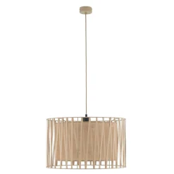 Lampadario Camera Da Letto-Selezionato da Mazzolaluce Lampadario di tessuto 50 cm sabbia cilindro intreccio per camera da letto