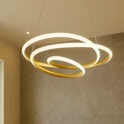 Lampadari Moderni-Gea Luce Lampadario diva sp oro spirale led 39w 3000k