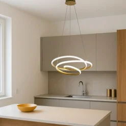 Lampadari Moderni-Gea Luce Lampadario diva sp oro spirale led 39w 3000k