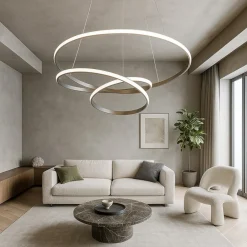Lampadari Moderni-Gea Luce Lampadario diva sp titanio design moderno led 39w 3000k