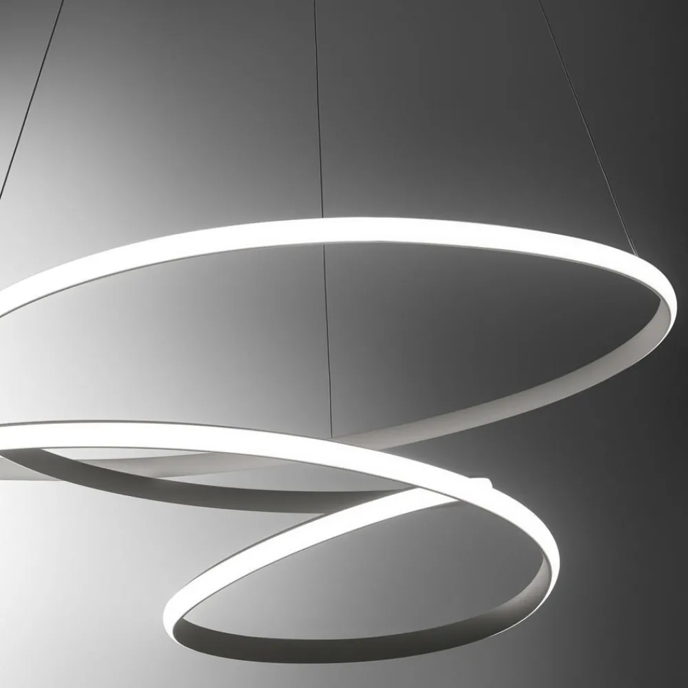 Lampadari Moderni-Gea Luce Lampadario diva s-s- titanio led 80w 3000k moderno