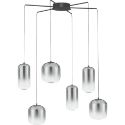 Lampadari Moderni-Selezionato da Mazzolaluce Lampadario di vetro fume moderna per soggiorno led 25w 3000k