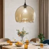 Lampadari Moderni-Fabas Luce Lampadario di vetro soffiato ambra trasparente maia