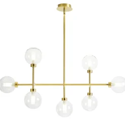 Lampadari Moderni-Miloox Lampadario dom ottone oro moderno per soggiorno fp
