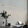 Lampadari Moderni-Selezionato da Mazzolaluce Lampadario dorato moderno da tavolo bacchetta led 20w 3000k