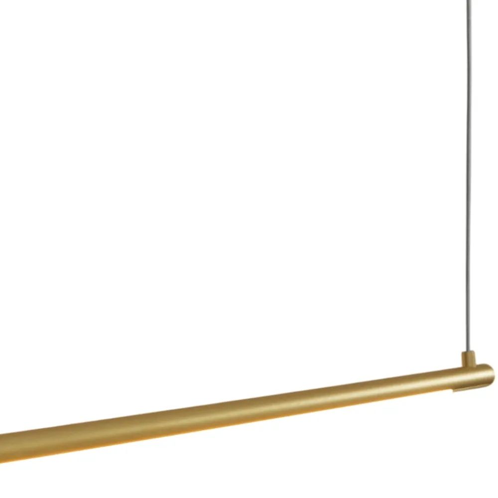 Lampadari Moderni-Selezionato da Mazzolaluce Lampadario dorato moderno da tavolo bacchetta led 20w 3000k