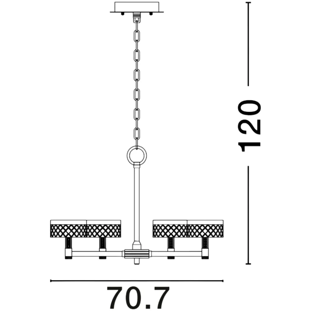 Lampadari Moderni-Selezionato da Mazzolaluce Lampadario dorato per soggiorno led 38w 3000k