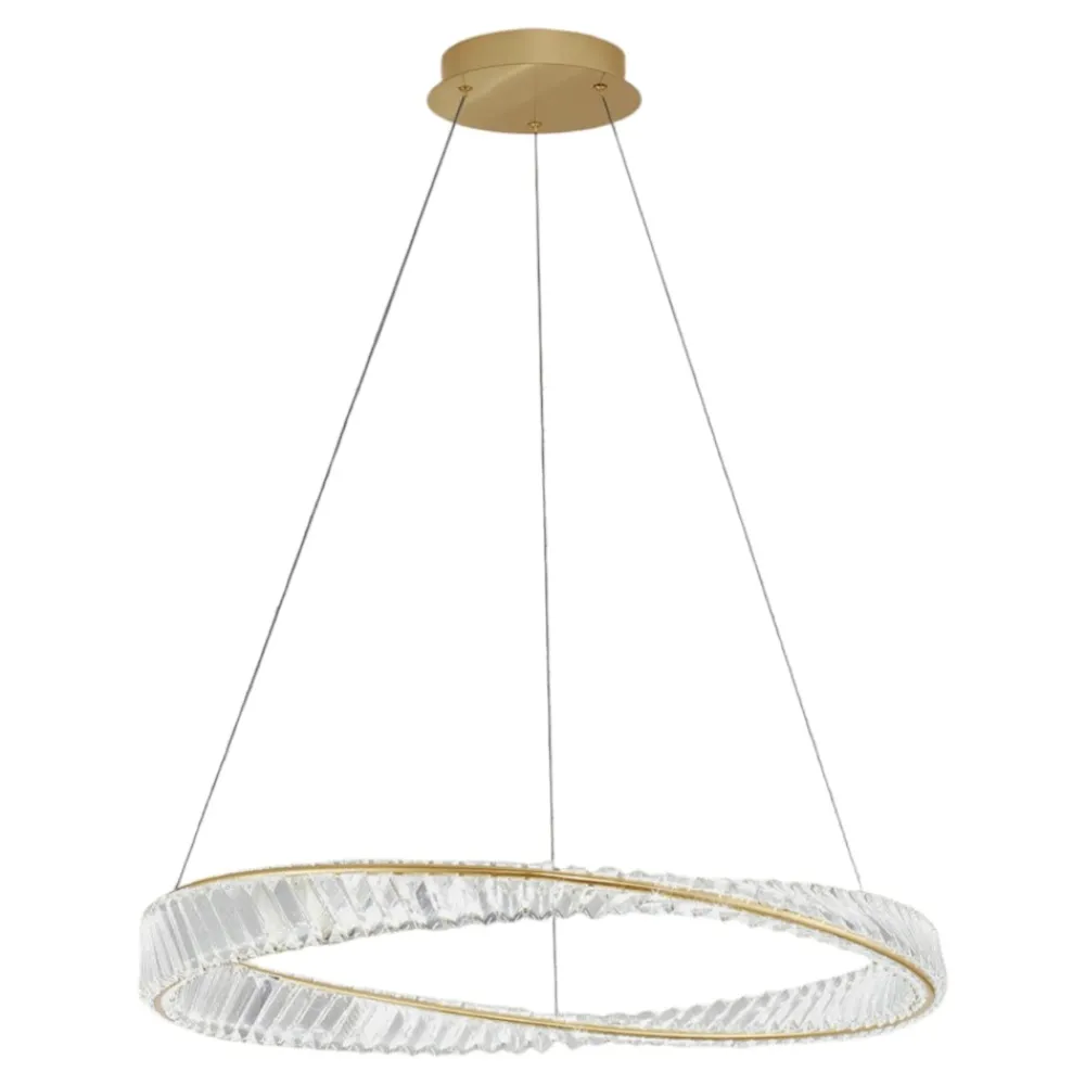 Lampadari Moderni-Selezionato da Mazzolaluce Lampadario elegante cerchio di cristallo per soggiorno