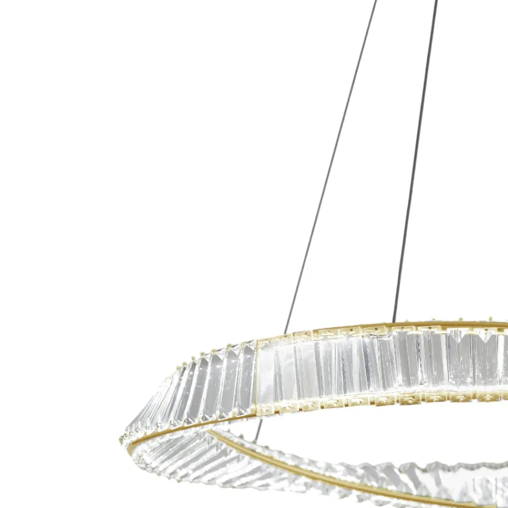 Lampadari Moderni-Selezionato da Mazzolaluce Lampadario elegante cerchio di cristallo per soggiorno