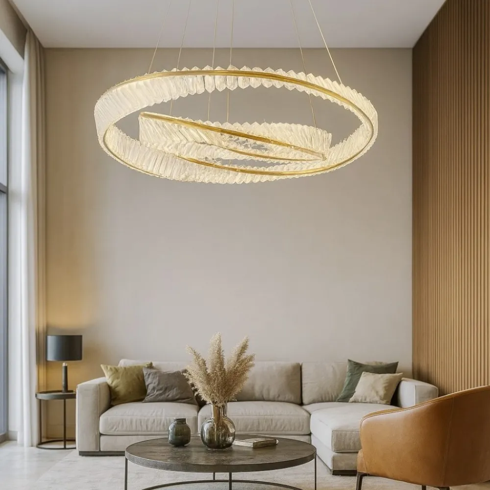 Lampadari Moderni-Selezionato da Mazzolaluce Lampadario elegante moderno di cristallo per salone
