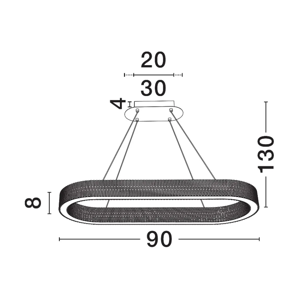Lampadari Moderni-Selezionato da Mazzolaluce Lampadario elegante ovale oro effetto cristalli per tavolo sala da pranzo
