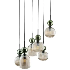 Lampadari Moderni-Selezionato da Mazzolaluce lampadario elegante per soggiorno sfere in vetro verde