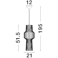 Lampadari Moderni-Selezionato da Mazzolaluce Lampadario fili di tessuto nero design moderno