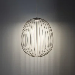 Lampadari Moderni-Selezionato da Mazzolaluce Lampadario gabbia di metallo sabbia a sospensione design moderno per soggiorno