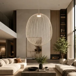 Lampadari Moderni-Selezionato da Mazzolaluce Lampadario gabbia di metallo sabbia a sospensione design moderno per soggiorno