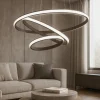 Lampadari Moderni-Gea Luce Lampadario iole s3 titanio 3 cerchi led moderno