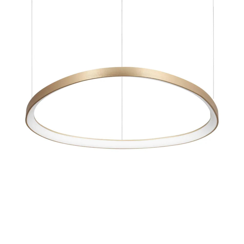 Lampadari Moderni-Ideal Lux Lampadario gemini d061 dali push led 48w 3000k ottone