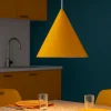 Lampadari Cucina-Selezionato da Mazzolaluce Lampadario giallo cono di metallo 25cm per cucina