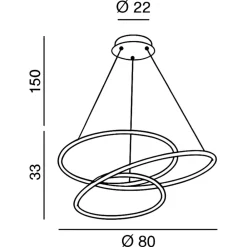 Lampadari Moderni-Perenz Illuminazione Lampadario grigio metalizzato per soggiorno moderno spira perenz