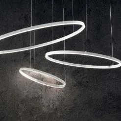 Lampadari Moderni-Ideal Lux Lampadario oracle slim sp d050 round bianco led 32w 4000k per soggiorno