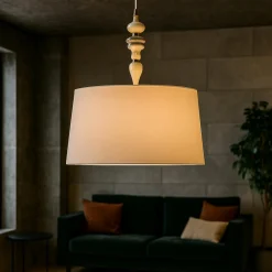 Lampadari Moderni-Perenz Illuminazione Lampadario in ceramica con paralume per soggiorno abaco perenz