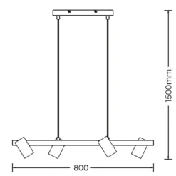 Lampadari Cucina-Selezionato da Mazzolaluce Lampadario in legno luci orientabili nero per cucina