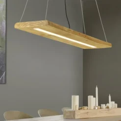 Lampadari Cucina-Selezionato da Mazzolaluce Lampadario in legno per cucina led 3000k dimmerabile
