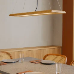 Lampadari Cucina-Selezionato da Mazzolaluce Lampadario in legno per cucina led 3000k dimmerabile