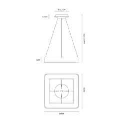 Lampadari Moderni-Vivida International Lampadario inner-s 60 moderno sabbia 50w 3000k 4000k vivida