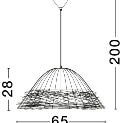 Lampadari Cucina-Selezionato da Mazzolaluce Lampadario in rattan per cucina cupola alga marina