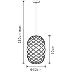 Lampadari Moderni-Selezionato da Mazzolaluce Lampadario intreccio di metallo nero a sospensione