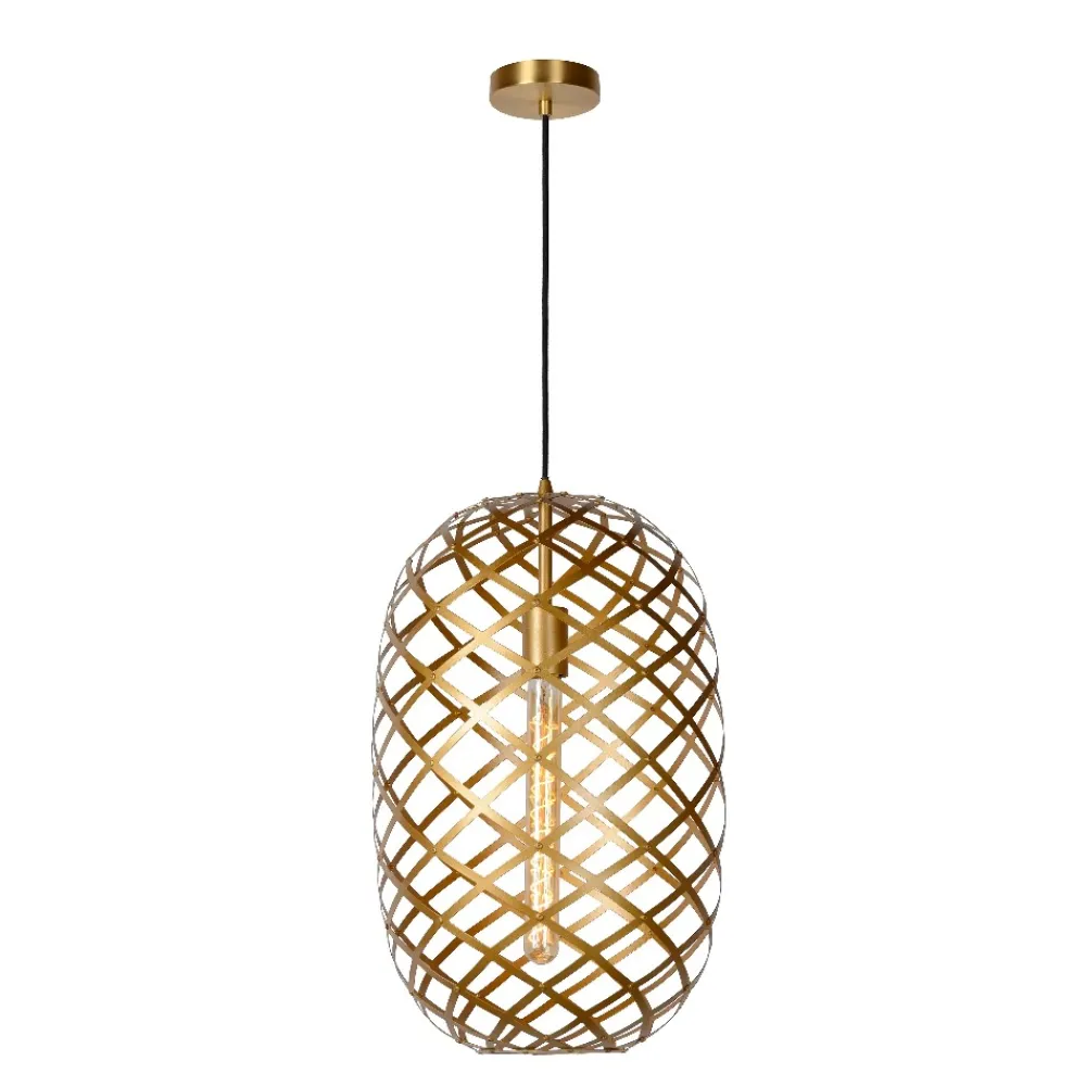 Lampadari Moderni-Selezionato da Mazzolaluce Lampadario intreccio metallo oro