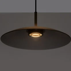 Lampadari Cucina-Selezionato da Mazzolaluce Lampadario in vetro fume led 12w 3000k 40 cm per cucina moderna