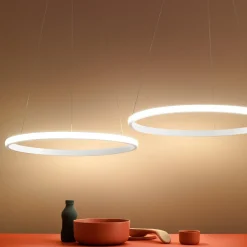 Lampadari Moderni-Gea Luce Lampadario iole s1 bianco cerchio led 28w 3000k