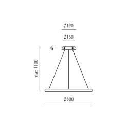 Lampadari Moderni-Gea Luce Lampadario iole s1 bianco cerchio led 28w 3000k