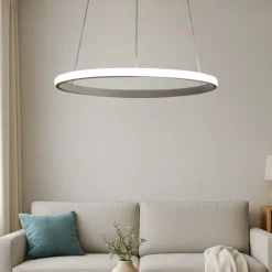 Lampadari Moderni-Gea Luce Lampadario iole s1 titanio cerchio led 28w 3000k