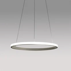 Lampadari Moderni-Gea Luce Lampadario iole s1 titanio cerchio led 28w 3000k