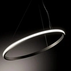 Lampadari Moderni-Gea Luce Lampadario iole s1 titanio cerchio led 28w 3000k